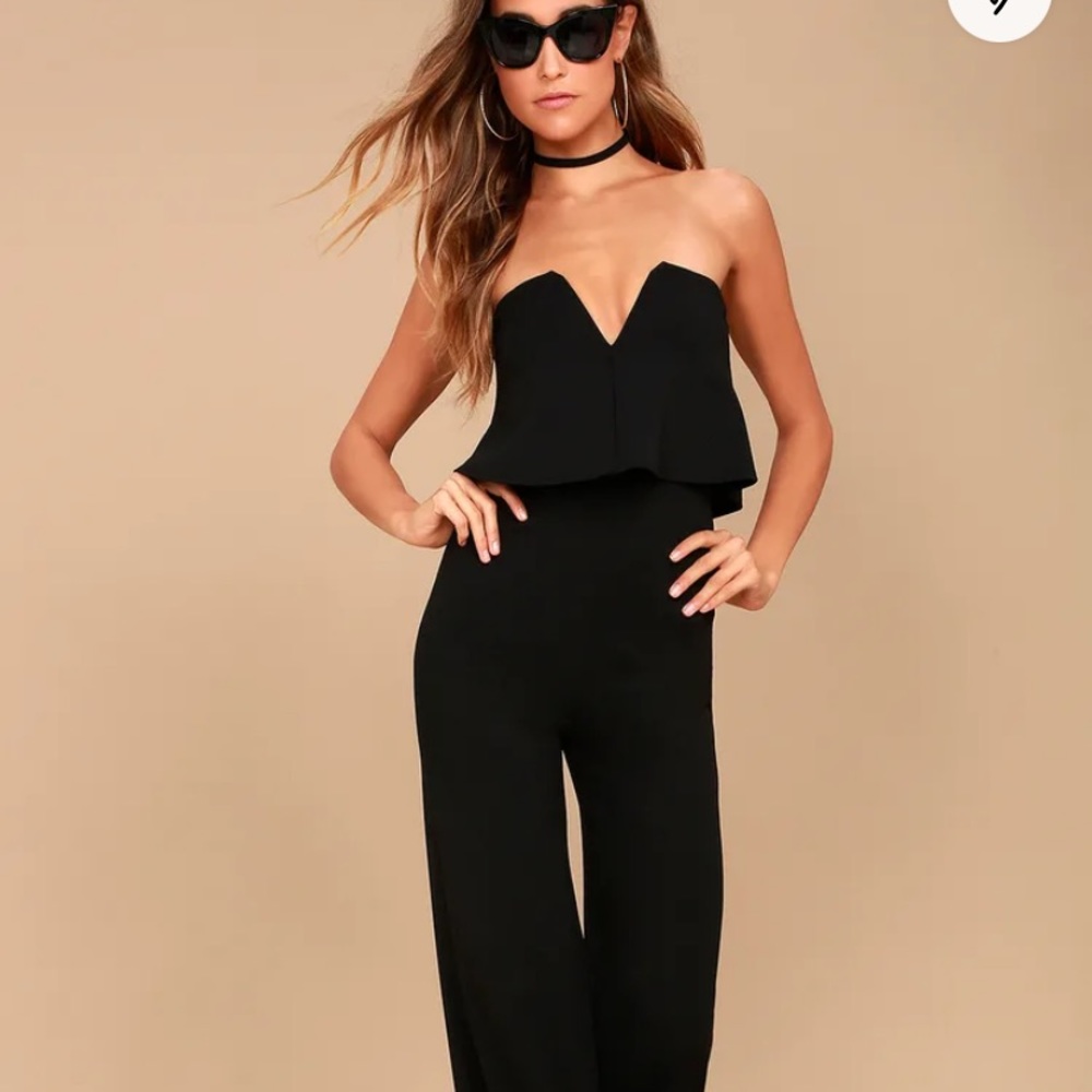 Lulus Power of Love strapless jumpsuit